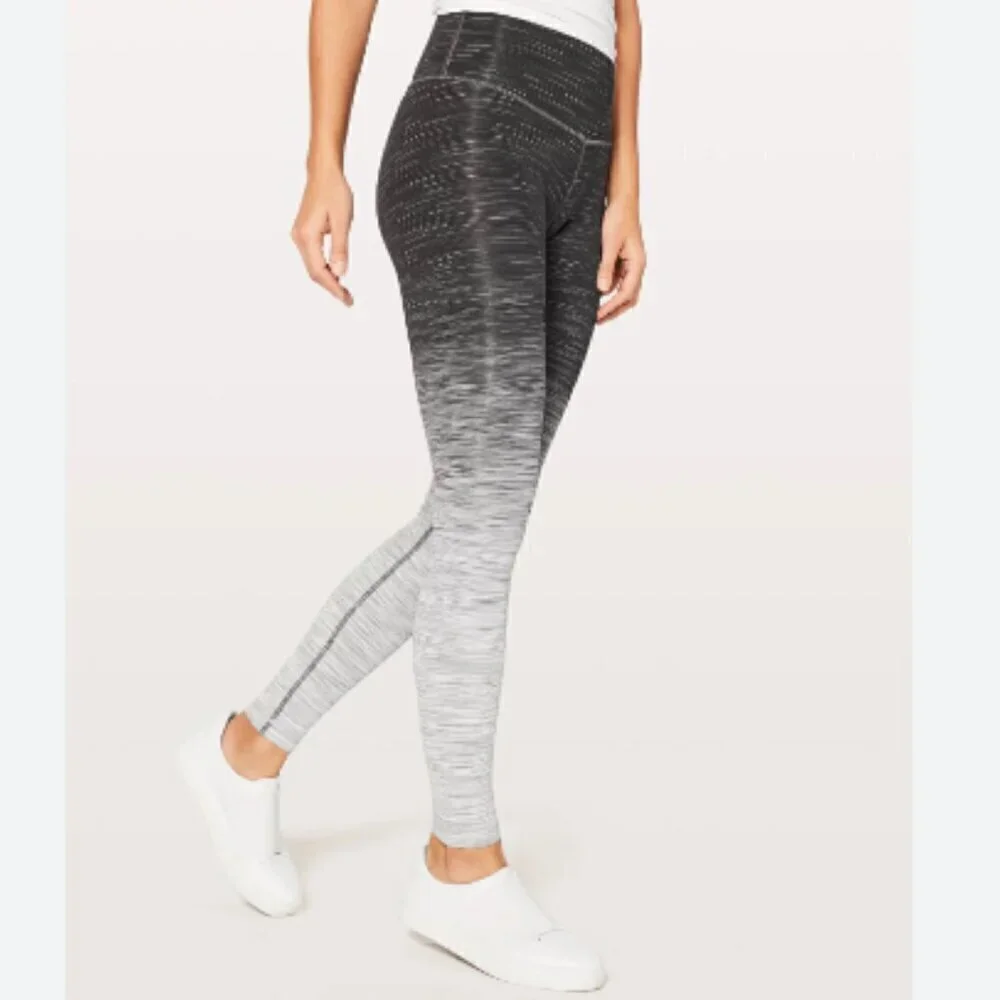 Lululemon Wunder Under Hi-Rise Ombre Space Dye Black Deep Coal - Picture 4 of 12